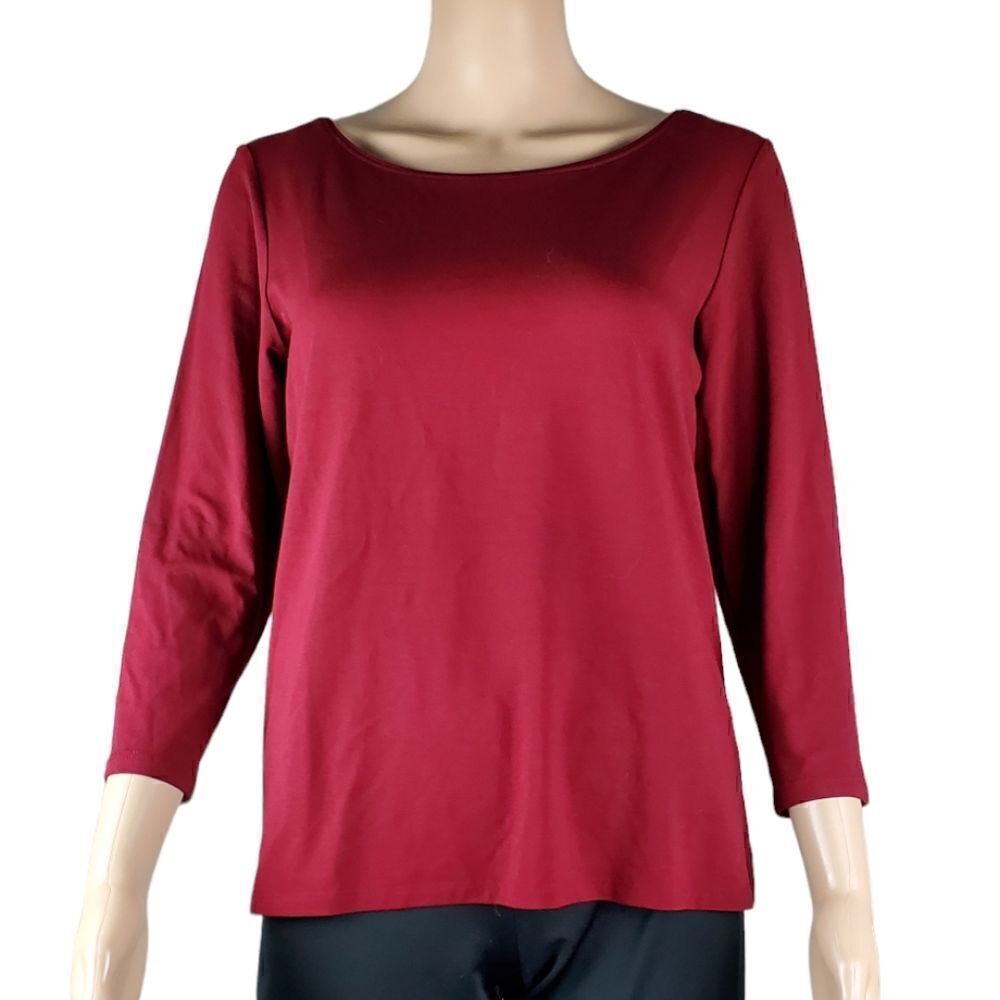 NWT Eileen Fisher Brick Red Knit Top